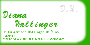 diana wallinger business card